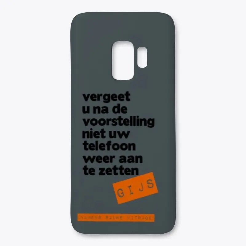 Vergeet u na de voorstelling niet ...